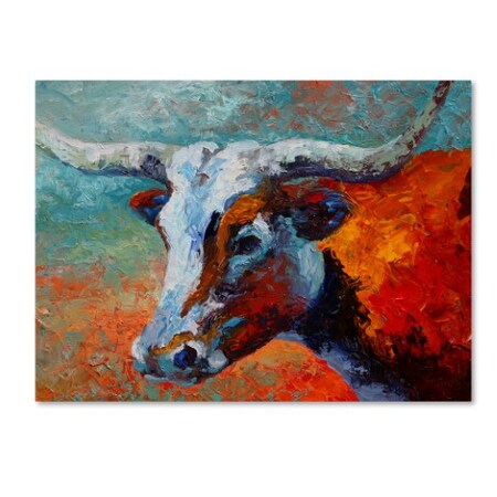 Trademark Fine Art Marion Rose 'Young Longhorn' Canvas Art, 14x19 ALI7804-C1419GG